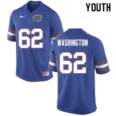 Youth Florida Gators #62 James Washington NCAA Nike Blue Authentic Stitched College Football Jersey KPY3362NA